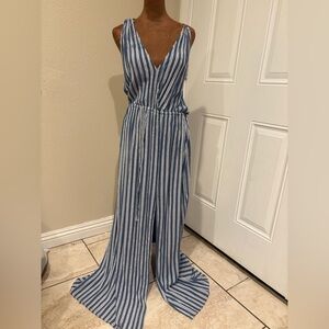 Striped V-Neck Maxi Dress